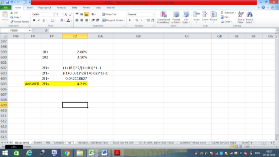 OND - Microsoft Excel (Product A File Home Insert Page Layout Formulas Data Review View Add-Ins - Cut Ea Copy AutoSum General
