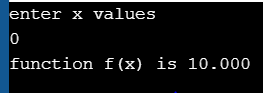 enter x values function f(x) is 10.000