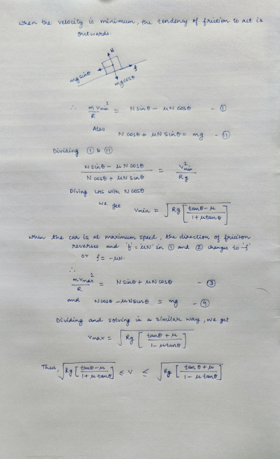 veuouty u minimum, the tendeny titien to act is when the utwands ens thw mgcose m vmin N Sin & N COSe - Also N Cose + MN Sune