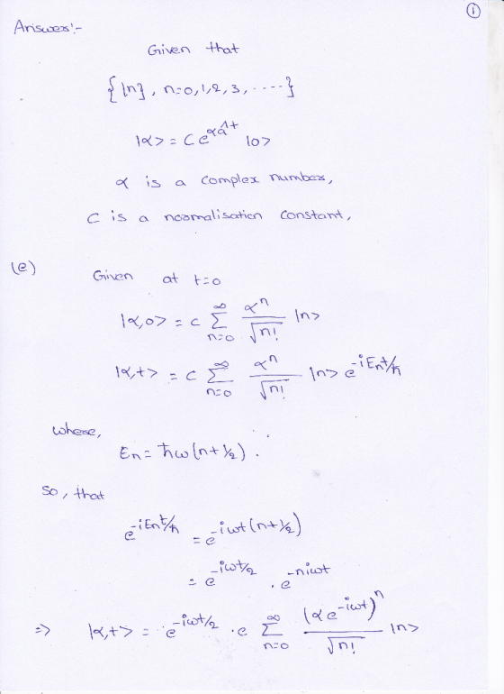 Given that ora lo 7 イ is a Complex numbes, a noamalistn Constant e) Given at o nl 120 ni rro En-.ho (n+%) niot e. 5% 으e codt