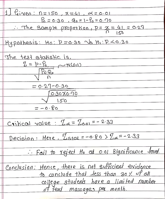 150 0.30 nIs lSO 2.33 - - onclusian: Hence there onclude thad less eSS 0 ve