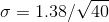 1.38/V40 σ