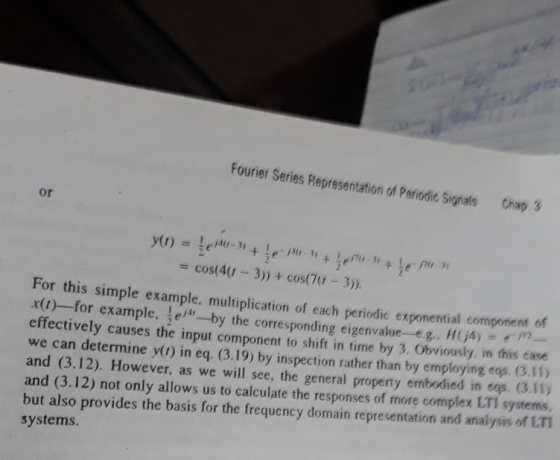 Fourier Series Representation oft Periodi Signals Charp 3 or cos(4( 3)) + cos(7u 3)). For this simple example, multiplication