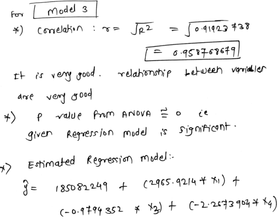 foymodel 3 very grod . relah given Regrerrjon mod i Sjjficont E timated Regression mbd J :.
