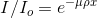I/I=e o