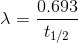 0.693 t1/2