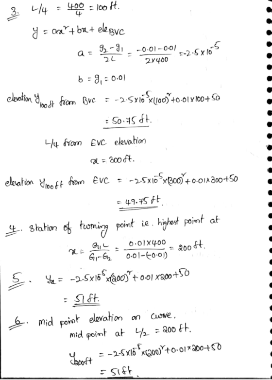 <p a+b+ eegvc 2X400 b 0.ol So S I fom EVC elevation ooft. 49.YS ft point te hihet point at %--2.5x16sk@oStool xamtso