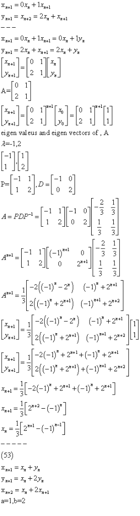 ye = X,,2 = 2x, + x,. 0 1 2 [r eigen valeus and eigen vectors of, A A=1,2 1 -1 1 2 0 2 2 1 1 0 3 3 A PDP 1 20 2 2 1 3 3 -1 1