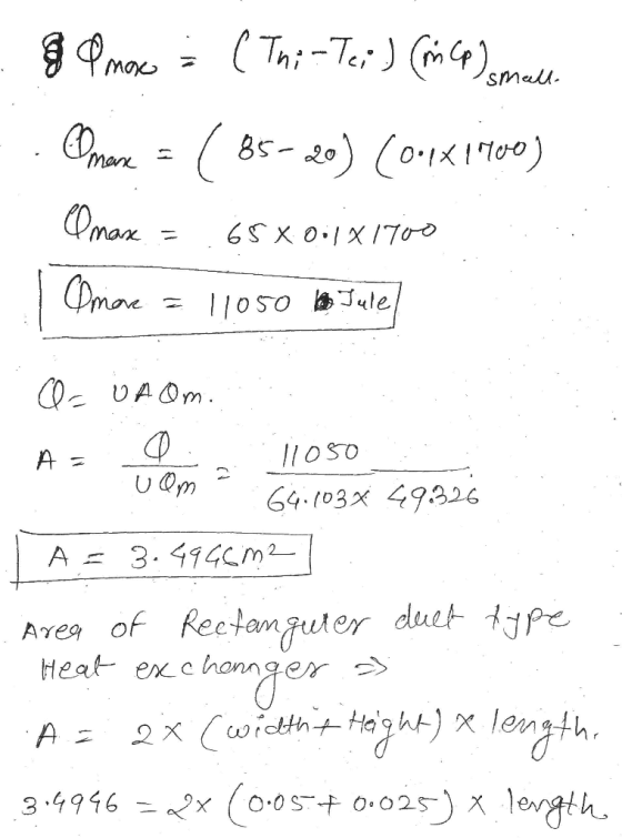 small Oomee= ) Co10) man COmon 6S X0.1XI70 OSol C0UAOM /1osO A 64.103x 49326 3.494Cm2 A Reetamguter duet tpe Areg of Heat ex