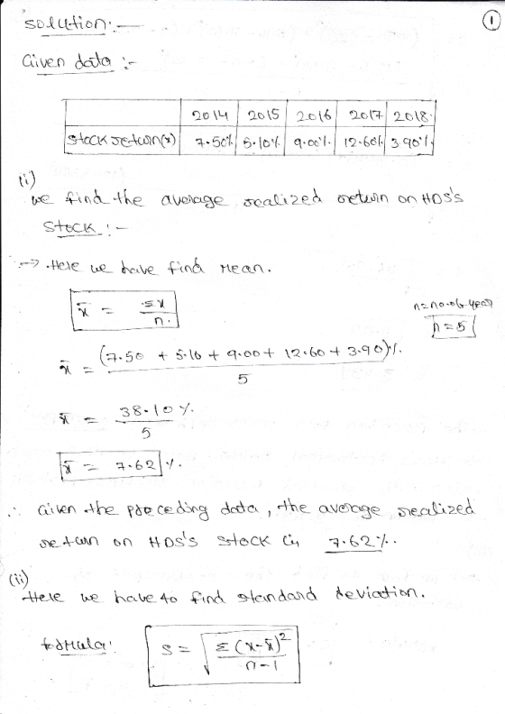 solution Civen data 20(7208 2015 2016 teck Jtn 56.t0 q.00112 663 90 HOsS 30ali2e etuin on e inahe aveage Steck .Hele te bcke