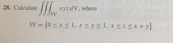 xyzdV, where 28. Calculate ㄑㄨ