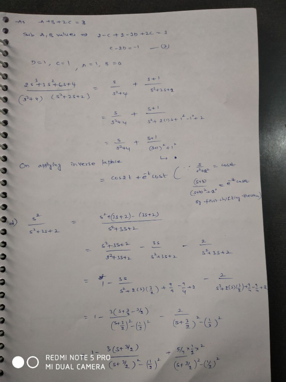 -AS A+R+2 C=2 A,R VAlue ユーc+2-2り +2C 3 c -2D 1 2) DEI C AI 8=0 23 + s244 2s+2) る+3てナS S+ st4 $2+2) S+ verse laphce cosal Buy