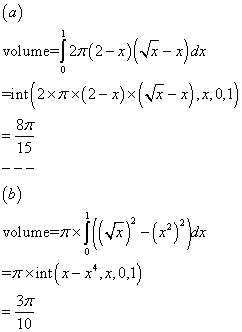 Ca volume=12m(2-x)(Vr-x)dx 15 )- volume-TX。(4)-( 10