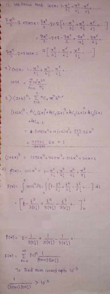 0 4 n-o 126x 3(2) 5(41) (01) no n+1) (2n1) To ind sum coredt apto 1o9 (20+1) (2n1)
