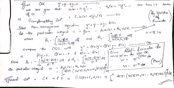 iven ODE (1リ Comphm Now NonHomoeous equaion -Re pant culor inte, al A.ui(x14A2 ua(x} is in orm. mtudo uw.no nki an for oDA -