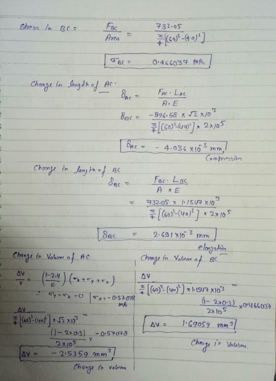 Stress in B FBC 732.05 Area 0.466037 MP Chonge Ac A.E Bac -896.58 x J2 a/o OAC 4.036 X10 Comprrssion Chomys Fac LBc A RE 1 x