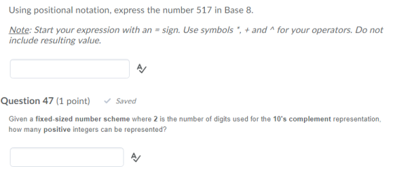 Using positional notation, express the number 517 in Base 8 Note: Start your expression with an-sign. Use symbols+and for you