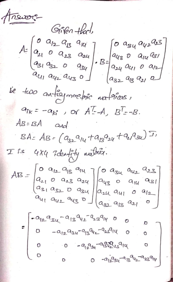 34 be koo ik-a AB=BA and 운觅2.4ц -a@w. o 0