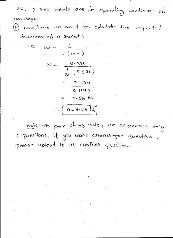 robets are in opertng vobot3 are in operating ondition so 3.5+6 oiesaa o need to colarlate the expected m -L 30 (3 526 -3.56ん