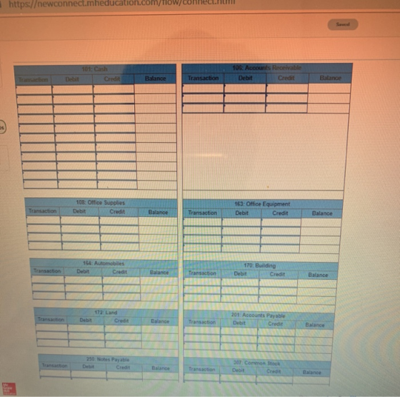 https://newconnect.mheducation.com/tlow/conneet.h 108 Office E Debit Debit Credit Debit Debit Debit ransaction Debit Notes Pa