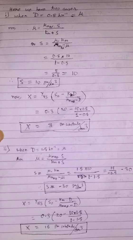 Awa cases have Here we when D- 0.5 h row km+S MKm S= 0.5x 10 10 S lo gm 3 KnD max 10x0-5 1-05 O.3 11 Substoute 3 when D= 1.5