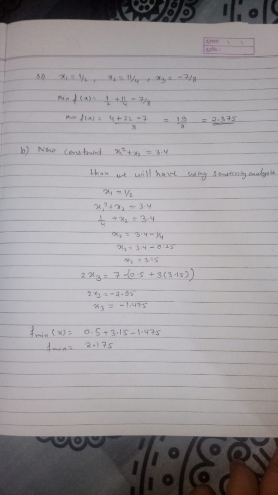 80 atVyta-7/8 Phin/Ca)et -FH 3.375 b) No censtaunt 2t 3.4 Than we will havt tng seastivity.anelgsis 22+223.4 23-15 2 23 7-05