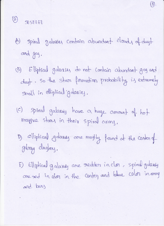 SESEEE 시 Spired galaxies Contain abandant cloudy ofduyt 9 Eliphia adatia do not Contain abundngaand exfre (e) Spira, galaaj h