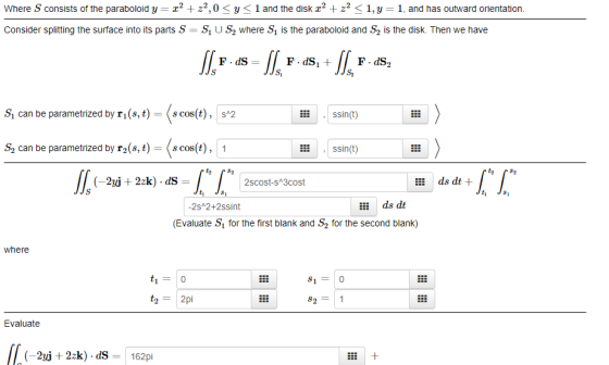 Where S consists of the paraboloid y-z? + z2,0 < y < 1 and the disk x2 + z2 < 1, y-1, and has outward Orientation Consider sp