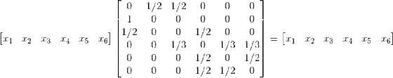0 1/2 1/2 0 0 0 1/2 00 1/2 0 0 0 0 0 1/2 0 1/2 0 0 o 1/21/2 0