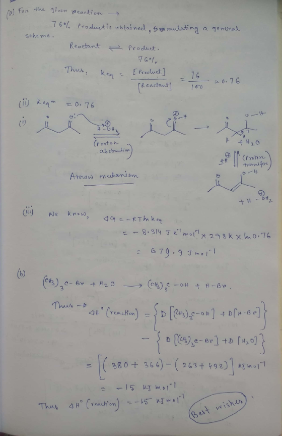 a For the given yoeaction 76% Produetis obtainedl, fo a mulating a genercal Sehe me. Reactant Product 76.1 EPrecluet] Thus ke