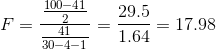 100-41 29.5 F = 2 41 30-4-1 17.98 1.64