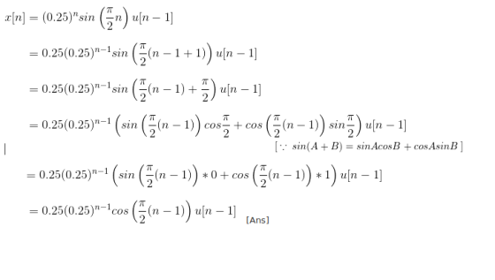 xn](0.25)sin uп - 1] -n 2 -1+1)un- 0.25(0.25)-1sin 7T T - 0.25(0.25)-1. - 1) un sin 1) T 0.25(0.25) (sin 1 uп - 1] (п- 1)