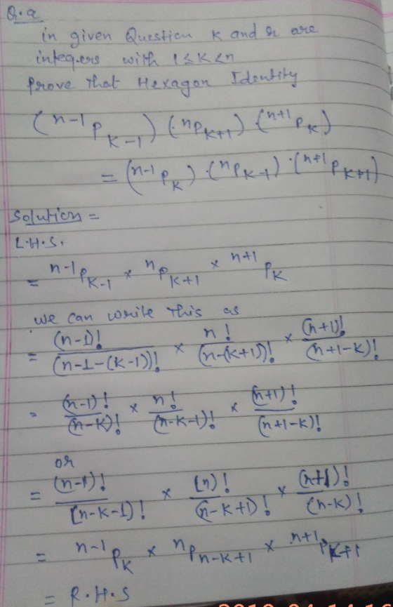 tn given Questiank and r a tnheq.eswtAK4n Prove hob n-1 ule can uoite is s n +1-k) k -t