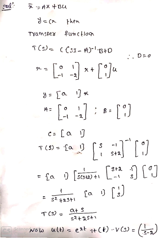 then Punction Do -2 O B - La S T(S) a St2 3ta fa SCst) + s2.23t at S T CS) s2+aS Scanne O W ult) S-9 Ca Scanner