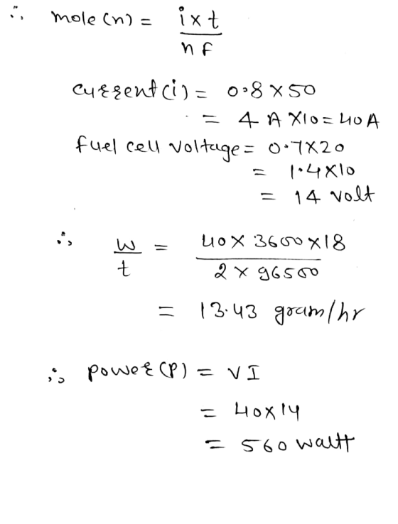 mole (n 1 = ïxt fuel cell VoHuge 0.7x20