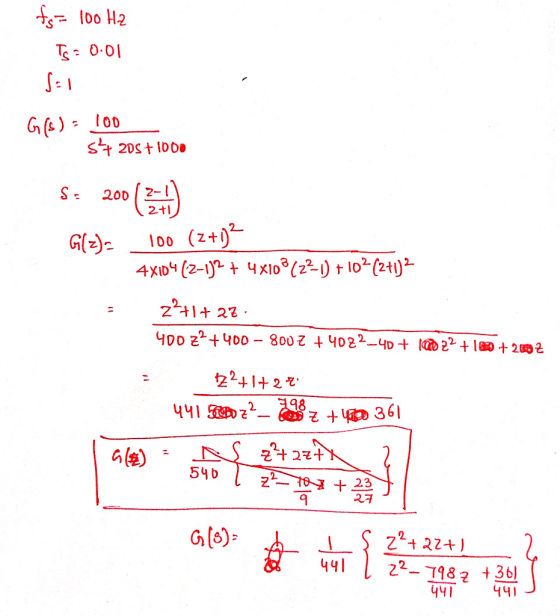A Classic Second Order System Has Transfer Function The Undamped