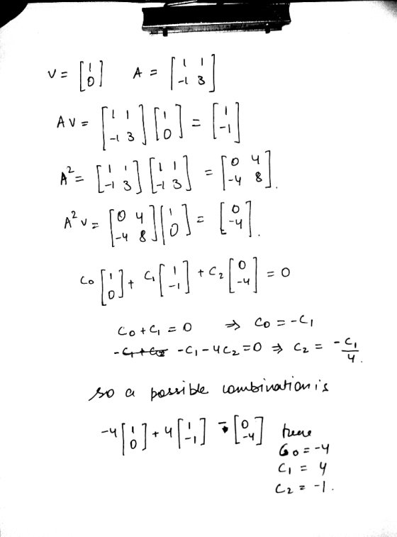 A 2 A v -1 3 4 2 -4 A V t C2 Co t Cot C O CET-C1-4C, = 0 C2 = ombruaton is pasui ble po a h =