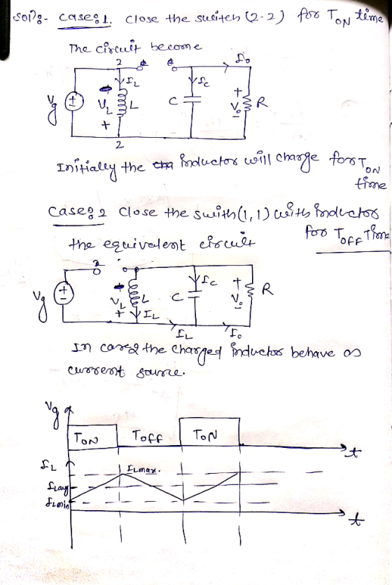 Close the suei-ten (2- 2) fo ToN time Caseg The circuit becom e R 2 the ca nductox will Chaaje fosT time Bаренит Swit(,) alct