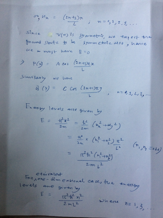 2 si SInce ase_.mnast ha ve B =ο nergy levels ate given 2 m 2 levels ane iven