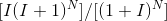 [I(I+1)^N]/[(1+I)^N]
