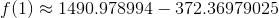 f (1) 1490.978994-372.36979025