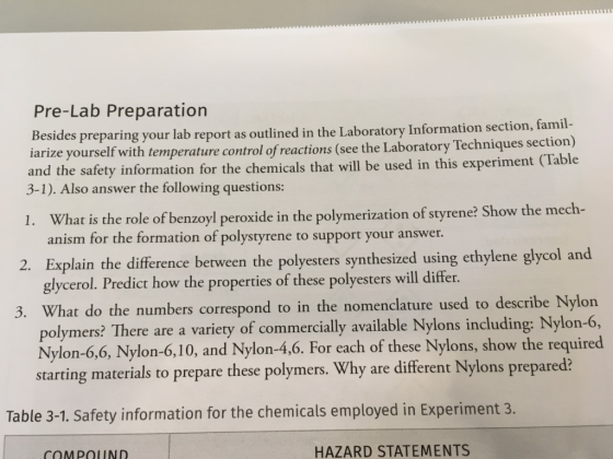 Pre-Lab Preparation es preparing your lab report as outlined in the Laboratory Information section, famil- iarize yourself wi