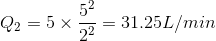 52 Q2 = 5 × 2 = 31.25L/min man