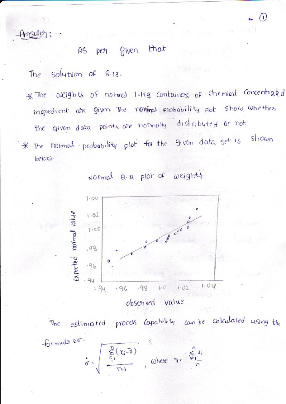AS Pen given hot The Solution o S 13 -XThe cueights of normol 1-1역 Containers of chemi ingredient ohe given. The nonimol plob