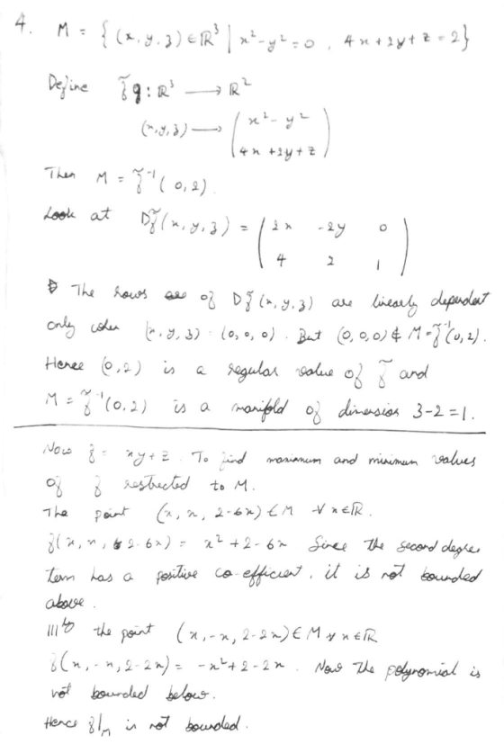 4 M : Dine Then M- 0,2) Look at O 4 The Rous Lnearly depudet Cnly Heree 0,) is ard segular alu o.2) manipld daios 3-2 =1. Now