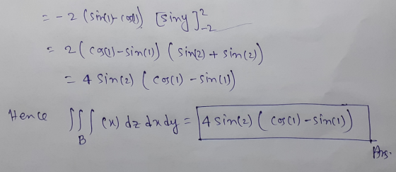 一2. tento (X) dz dndy/二 14 sh@ ( CorC1)-sim(1)