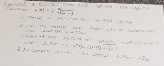 THES TRANS FER UNrr0N c) AssndNG THE SYSTEM IS CAUSAL ptN ASSUNTO CAUSAL FIND IMPULSE RESPONSE hIn