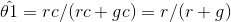 1=rc/(rc+ge) = r/(r +g)