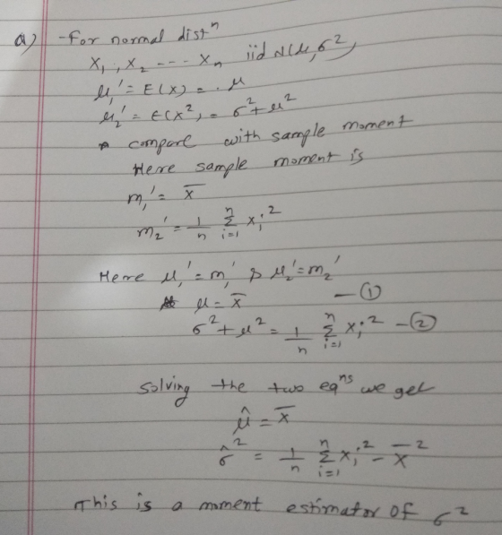 distr a 긱1-for-norm al 2. a_-Campare uuth Sample momen t Here samfle_ moment. fs 2 ns Solvi This-s