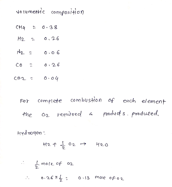 No lumeHC composlHon CO0 0 26 For completeombuston of each element 2. mofe of 02 2 026 o 13 mole of o 2